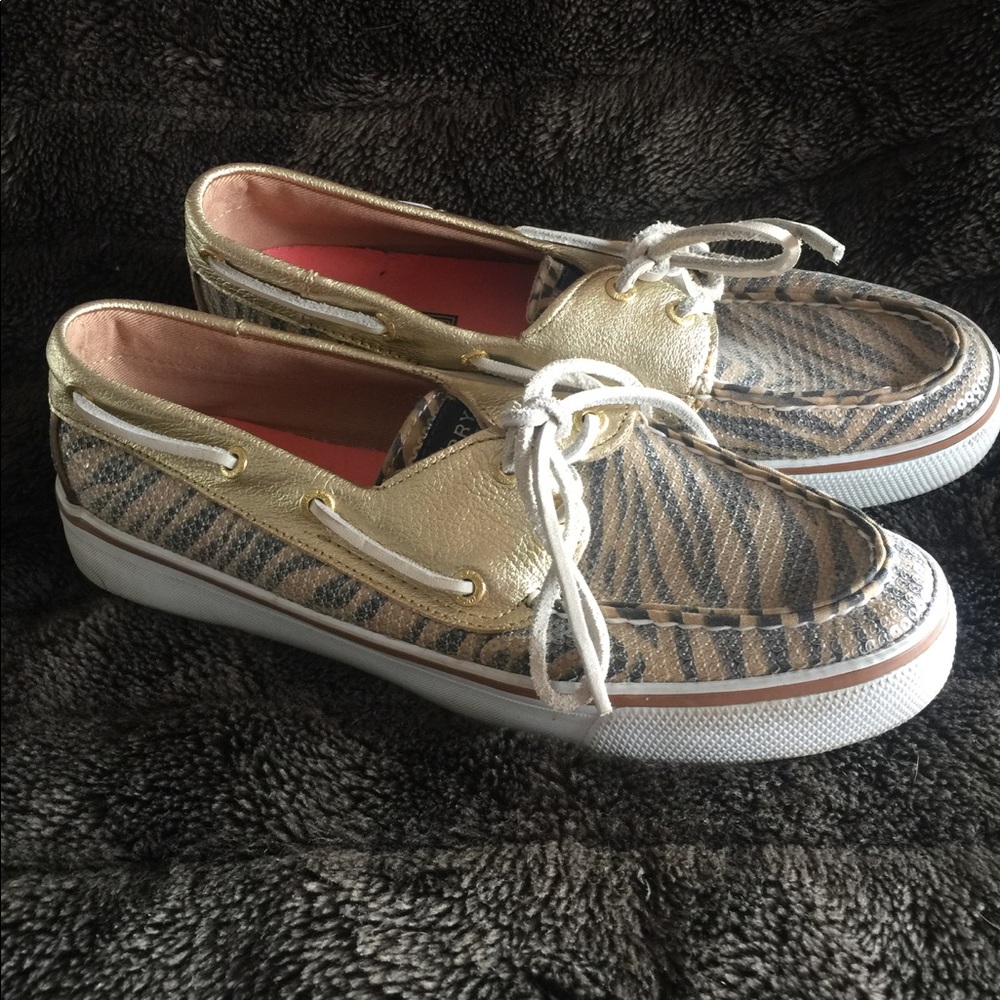 Sperry Zebra Print Boat Shoes